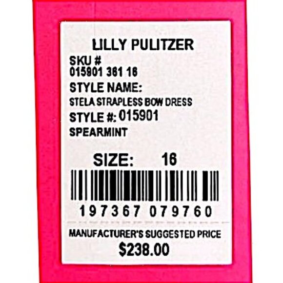 Lilly Pulitzer Stela Strapless Dress in Spearmint NWT - Size 16 - Picture 8 of 9